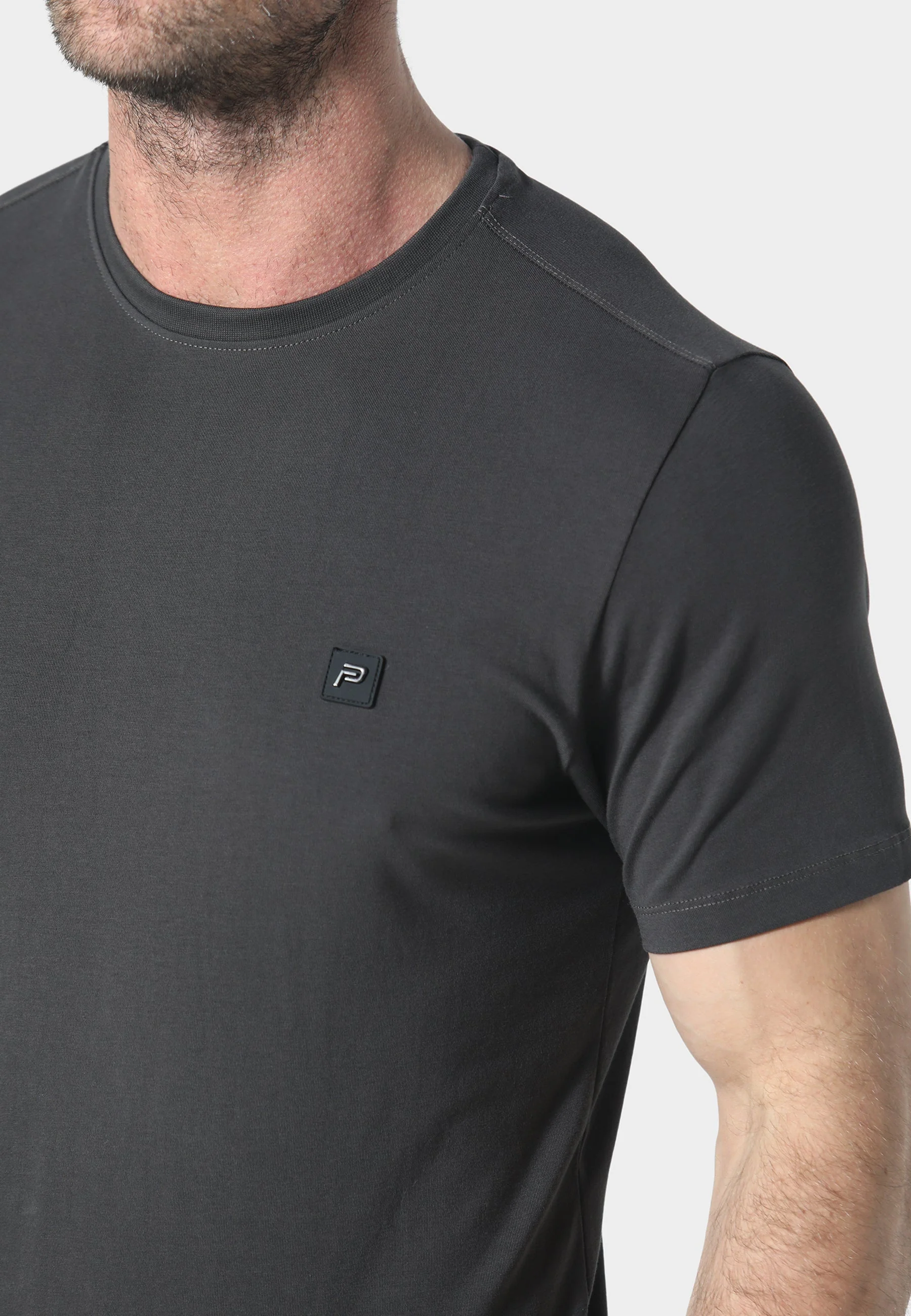883 Police Dover Dusty Grey T-Shirt - Image 4