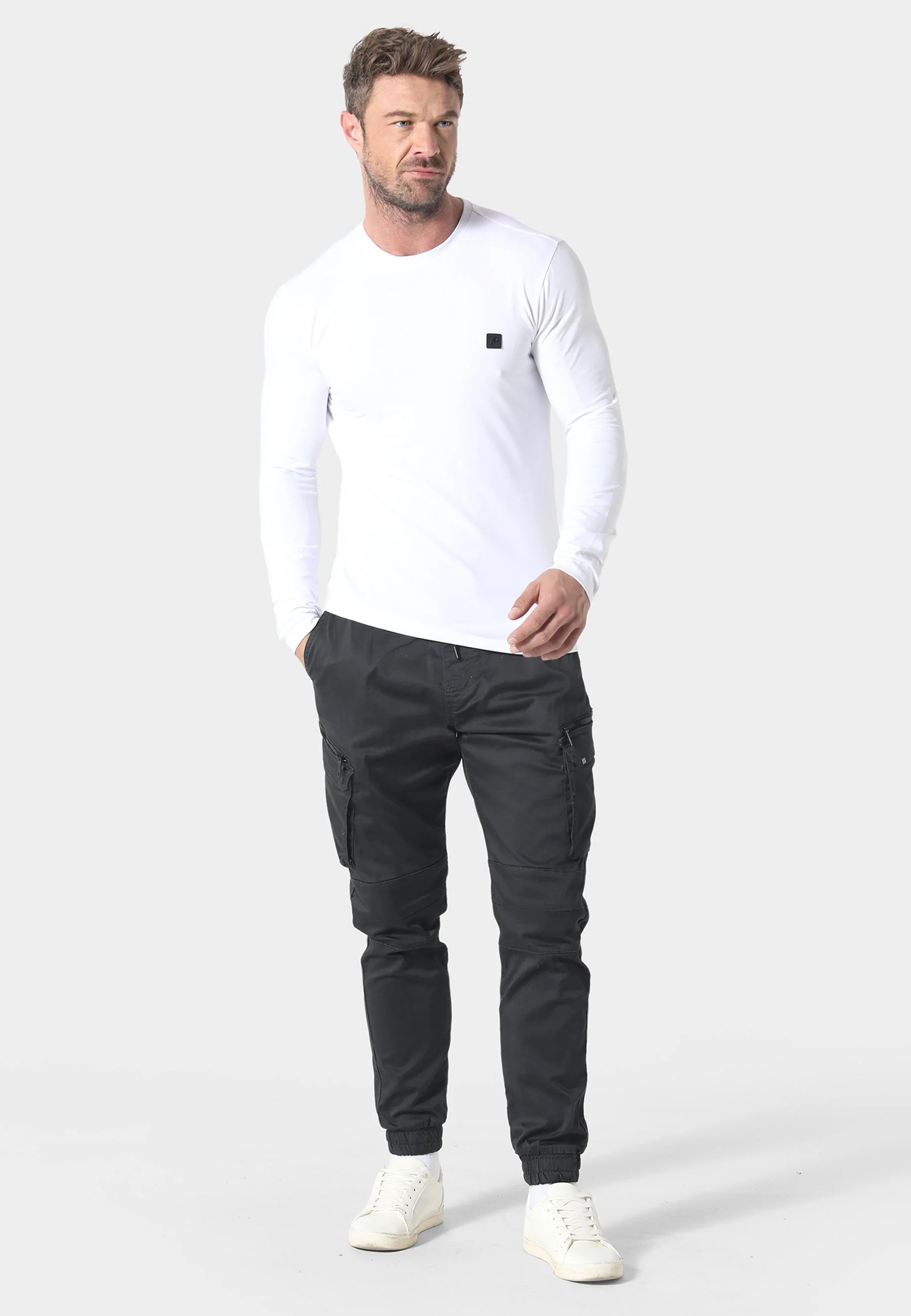 883 Police Highgate L/S White T-Shirt - Image 3