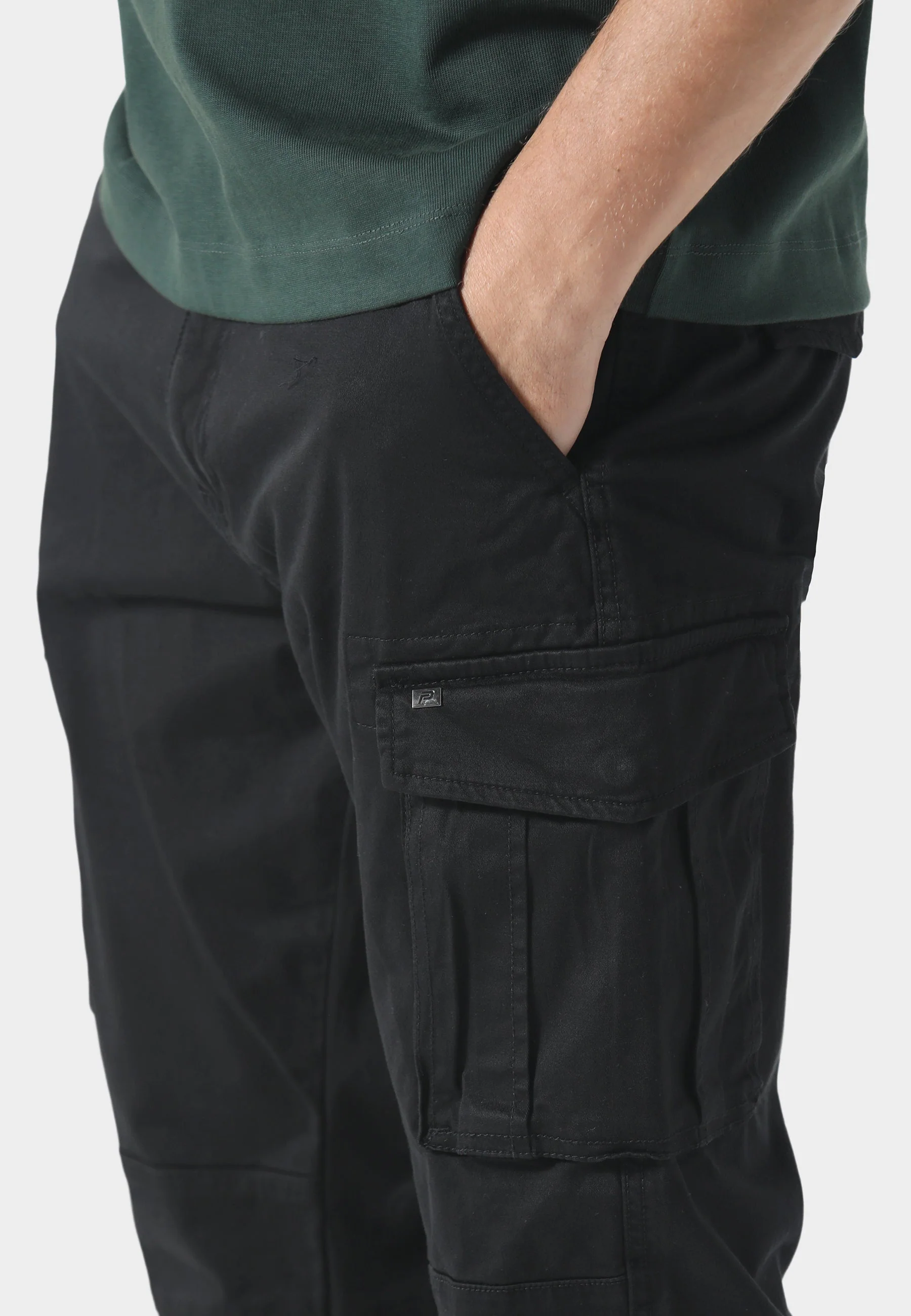 883 Police Newton Black Cargo Pants - Image 4