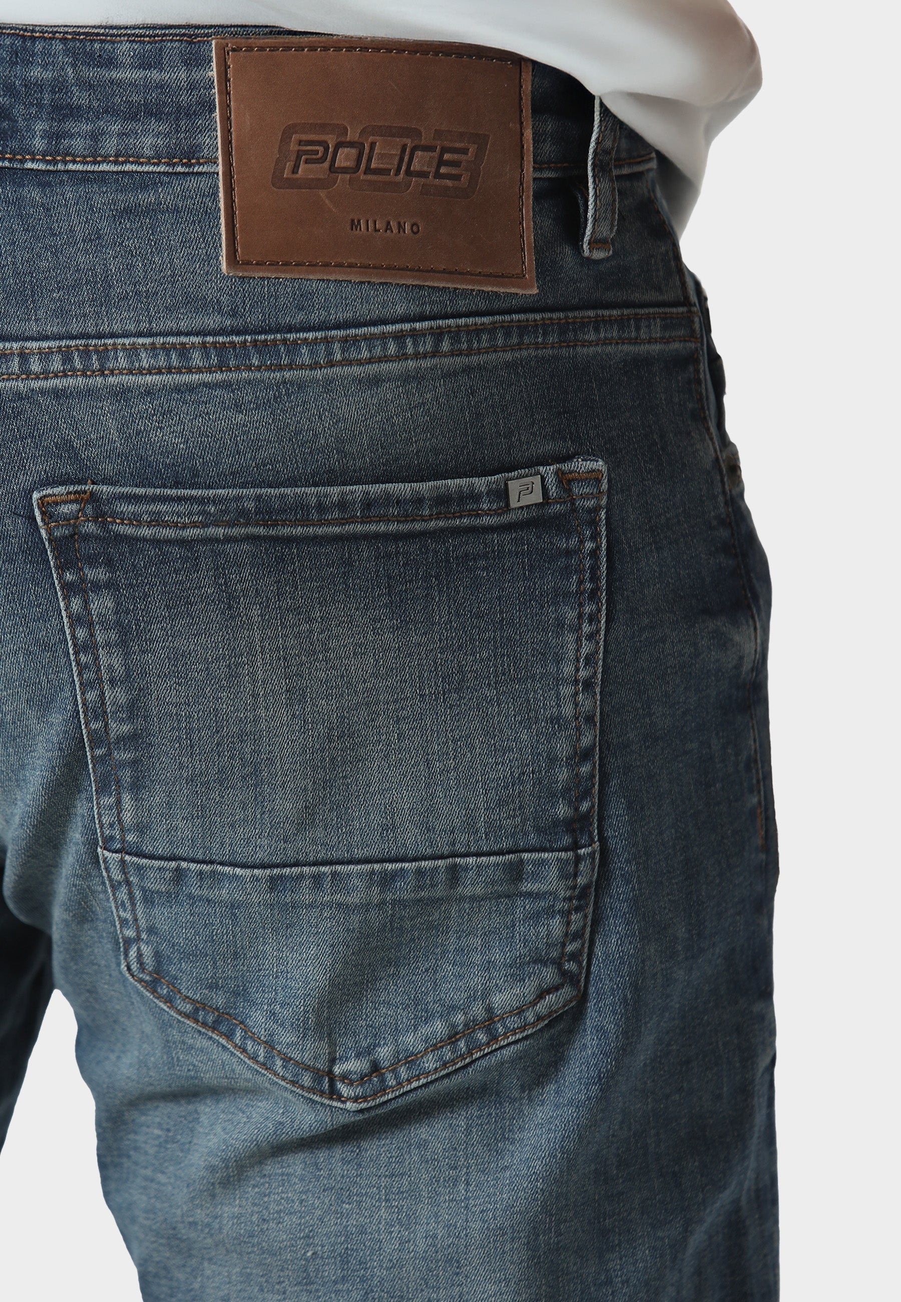 883 Police TODD 949 Mattia Regular Fit Blue Jeans - Image 4