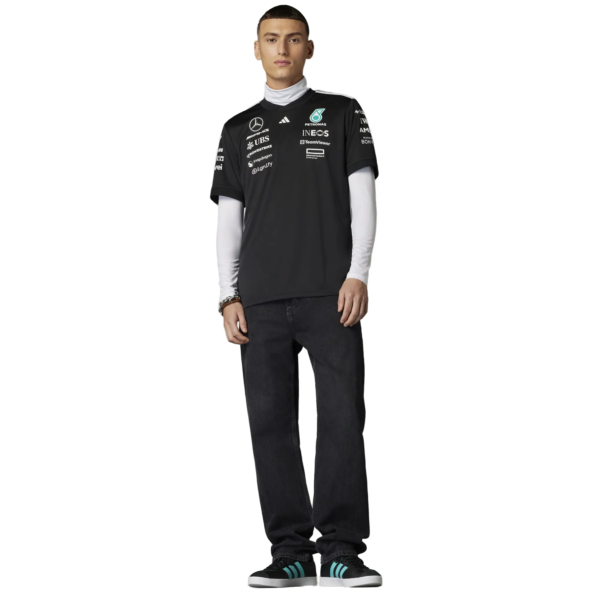 Adidas x Mercedes AMG Petronas Formula One Team Black T-Shirt - Image 4