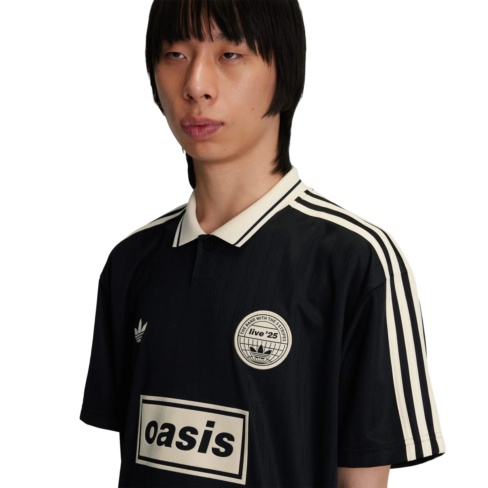 Adidas x Oasis Tour Jacquard Black Jersey - Image 7