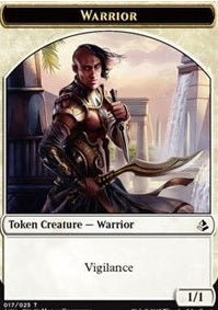 Adorned Pouncer Token (01) // Warrior Token (17) [Hour of Devastation Tokens] [Non-Foil] - Image 2