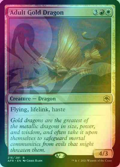 Adult Gold Dragon [216x] [Ampersand] [Adventures in the Forgotten Realms Promos] [Foil]