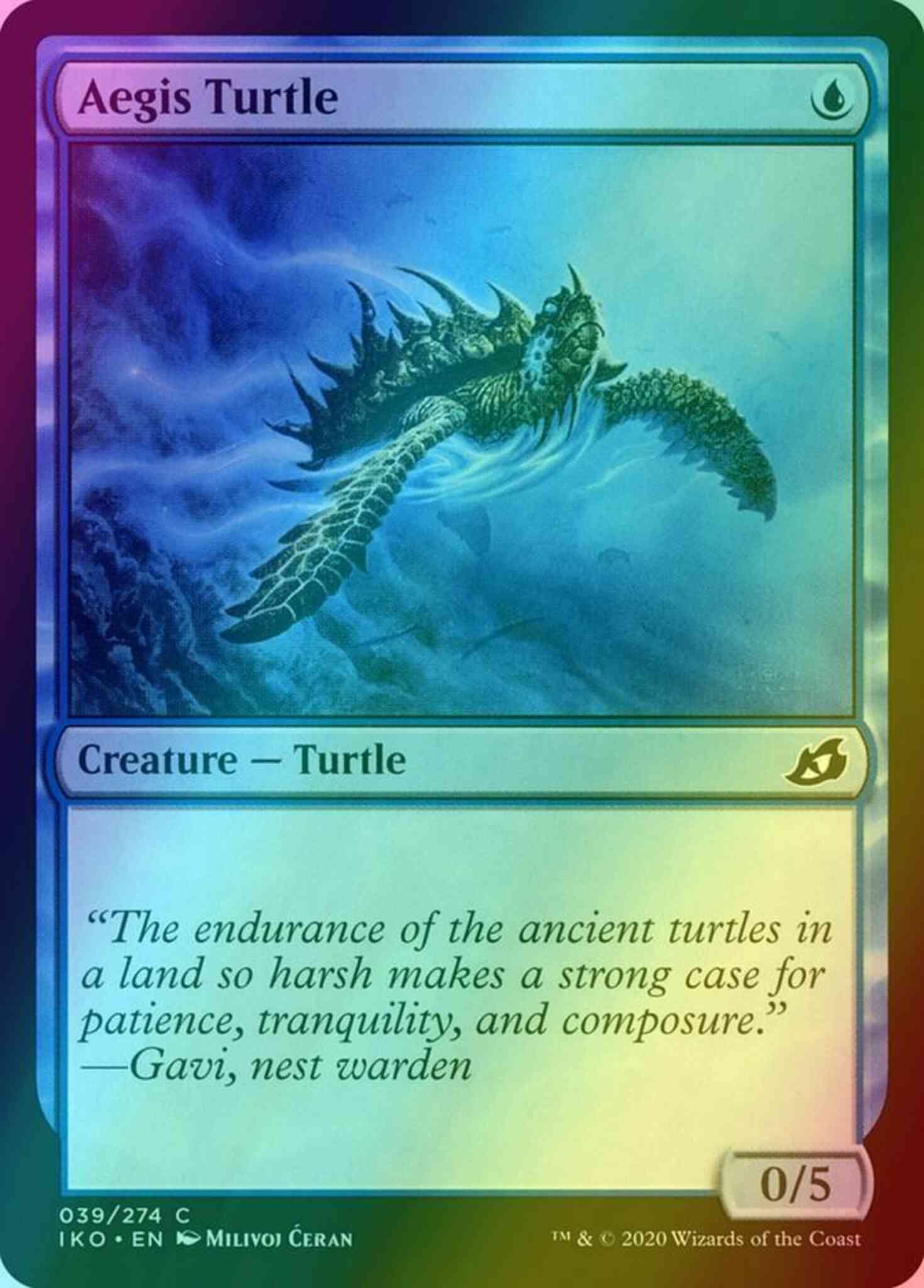 Aegis Turtle [39] [Ikoria: Lair of Behemoths] [Foil]
