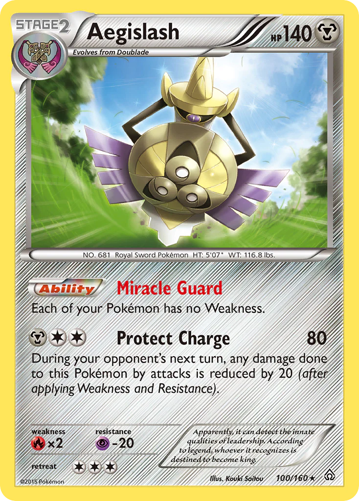 Aegislash - 100/160 - Rare Holo [xy5-100] [Holo]