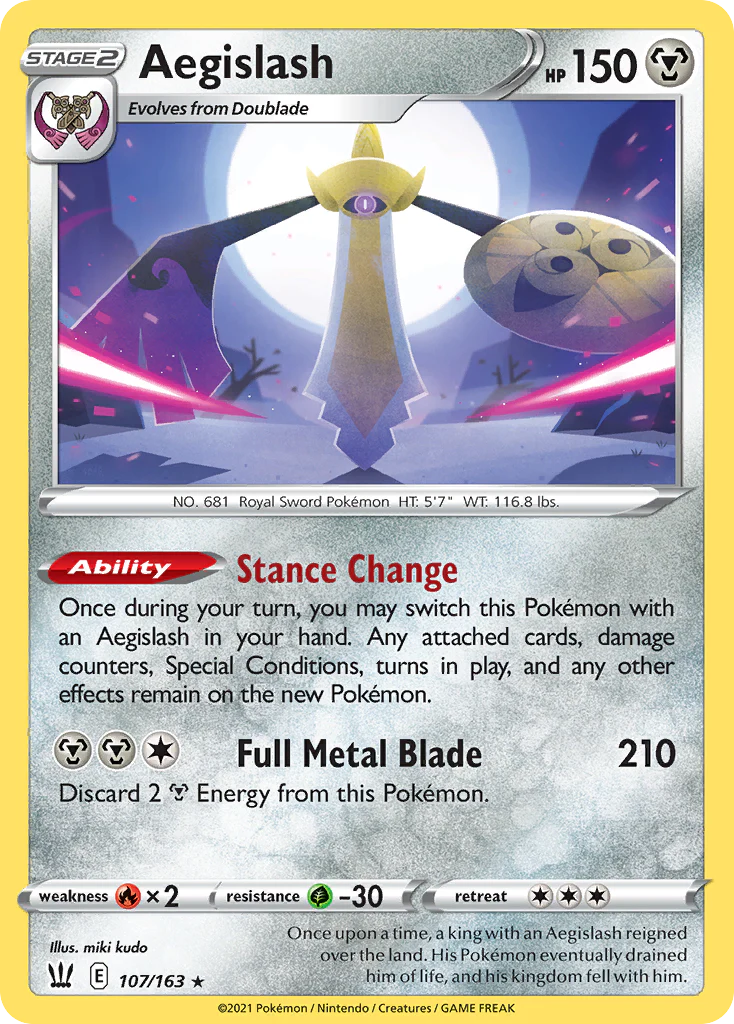 Aegislash - 107/163 - Rare Holo [swsh5-107] [Reverse Holo]