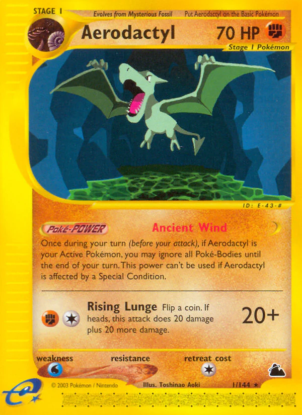 Aerodactyl - 1/144 - Rare [ecard3-1] [Non-Holo]