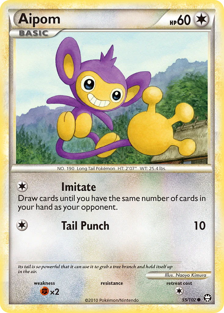 Aipom - 55/102 - Common [hgss4-55] [Reverse Holo]
