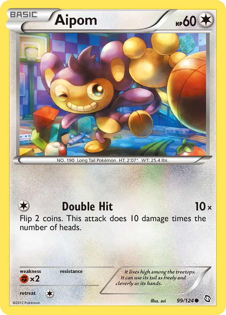 Aipom - 99/124 - Common [bw6-99] [Non-Holo]
