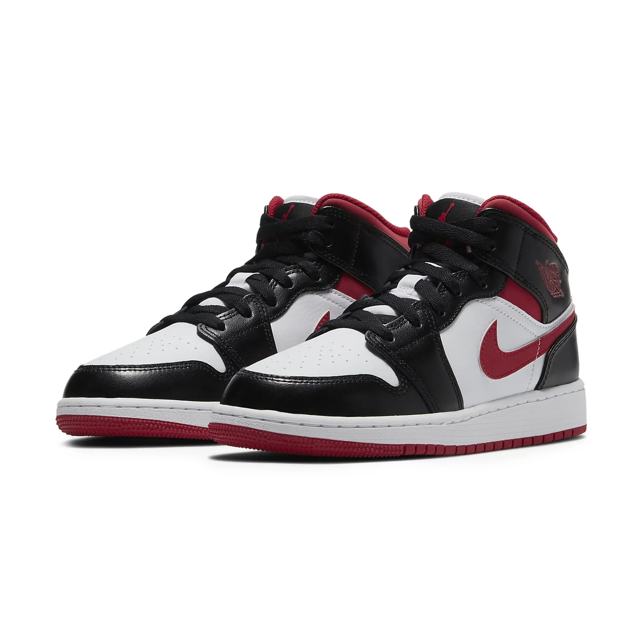 Air Jordan 1 Mid Gym Red Black White (GS) - Image 2
