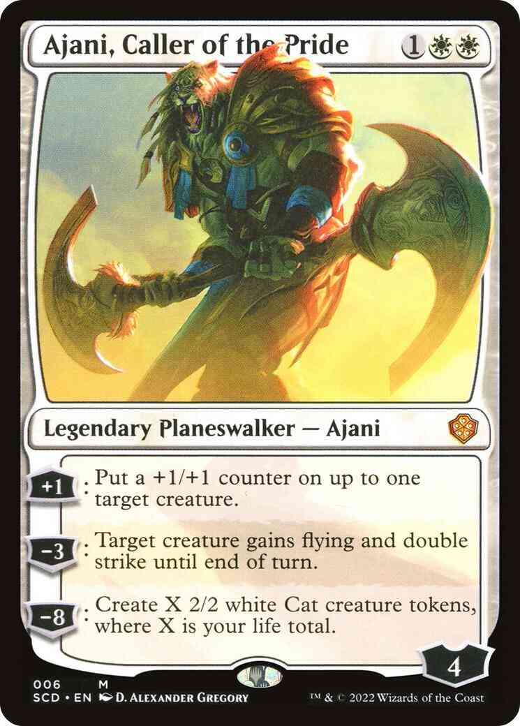 Ajani, Caller of the Pride [6] [Starter Commander Decks] [Non-Foil]