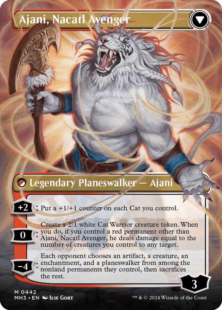 Ajani, Nacatl Pariah // Ajani, Nacatl Avenger [442] [Borderless] [Modern Horizons 3] [Non-Foil] - Image 2