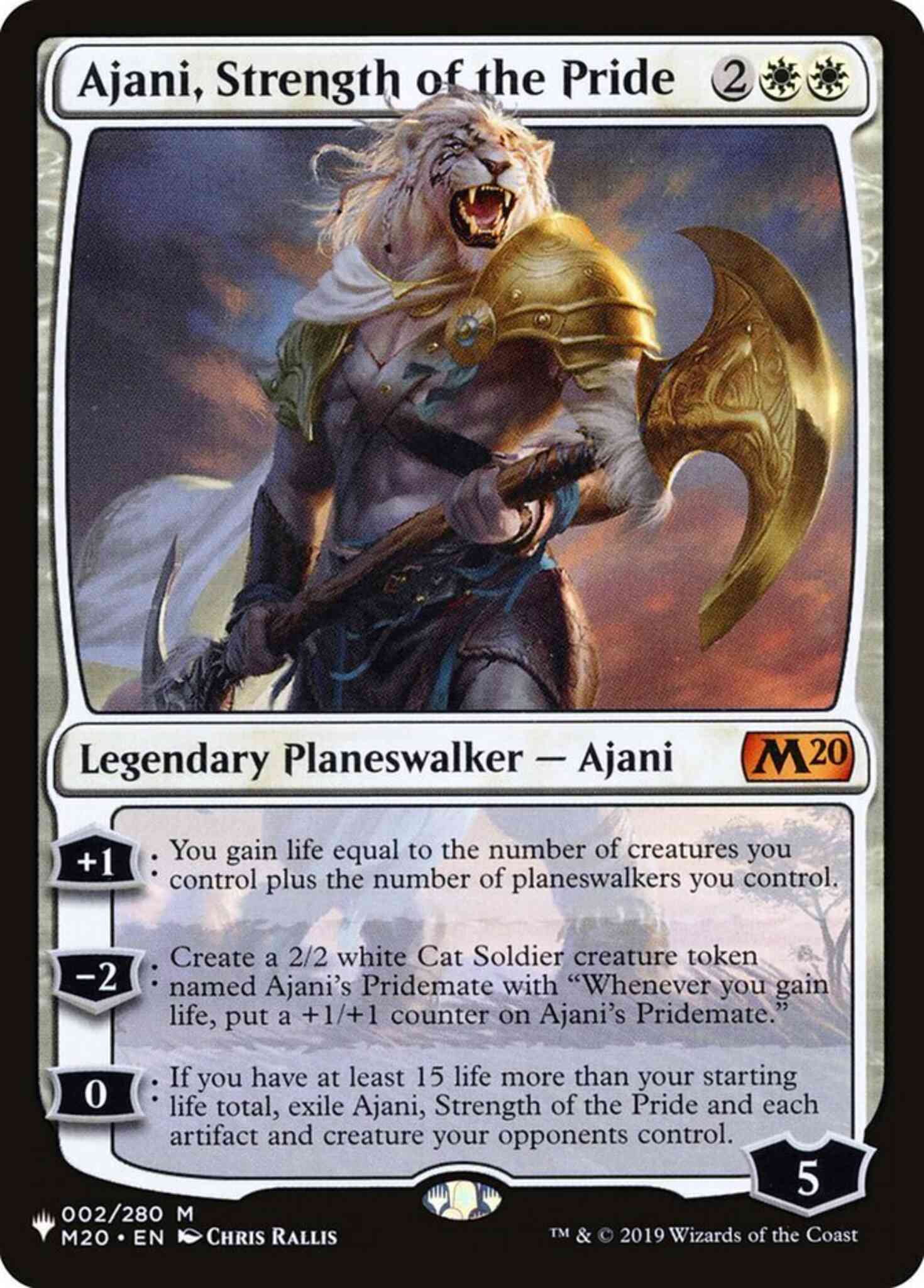 Ajani, Strength of the Pride [M20-2] [The List] [Non-Foil]