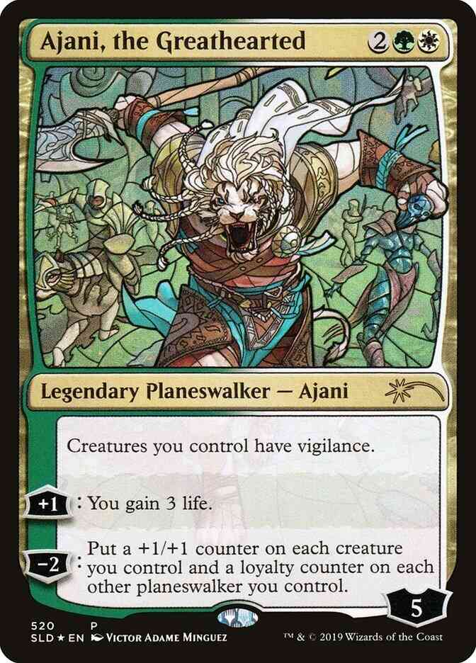 Ajani, the Greathearted [0520] [Stained Glass] [Secret Lair Drop] [Foil]