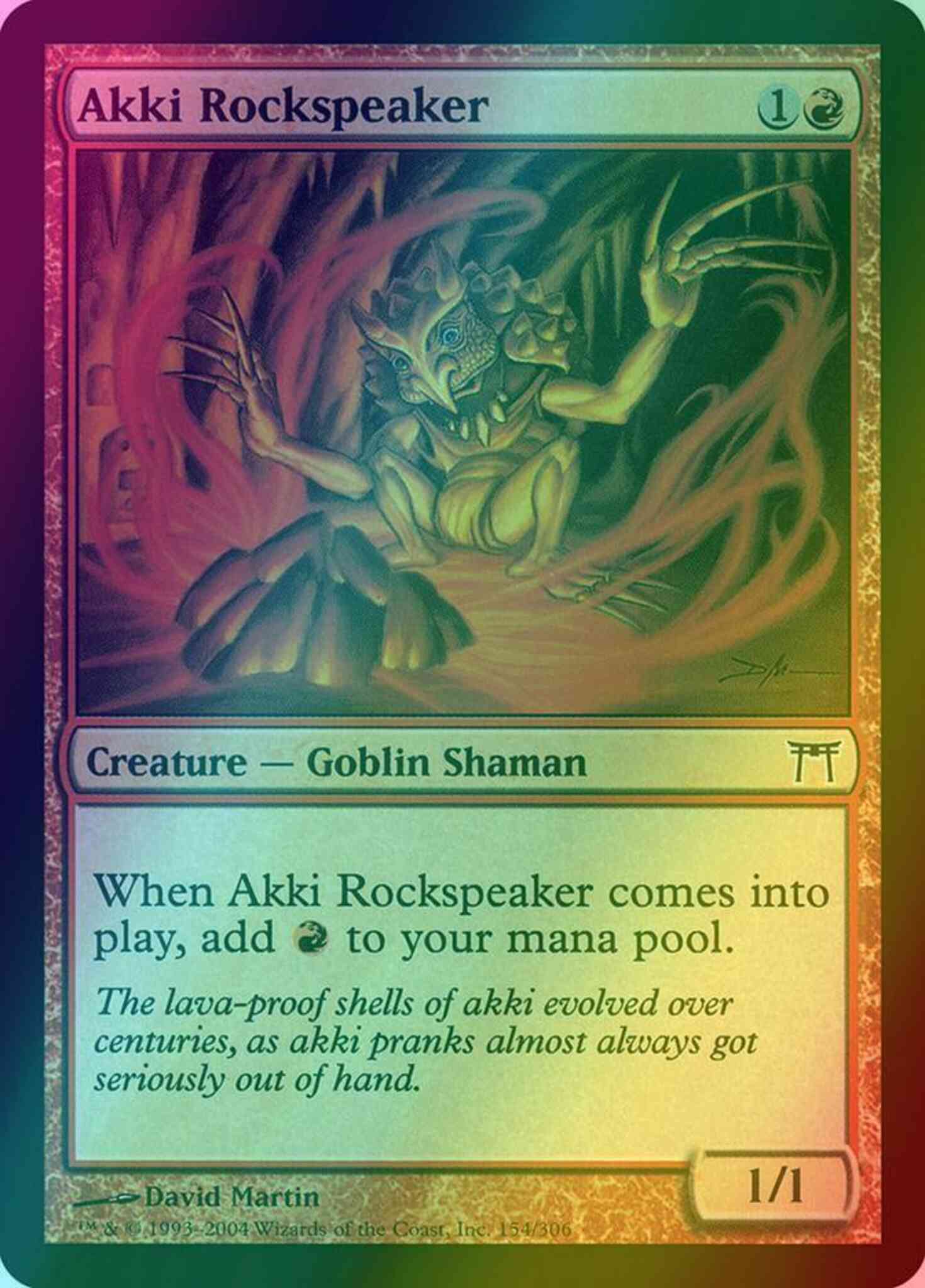 Akki Rockspeaker [154] [Champions of Kamigawa] [Foil]