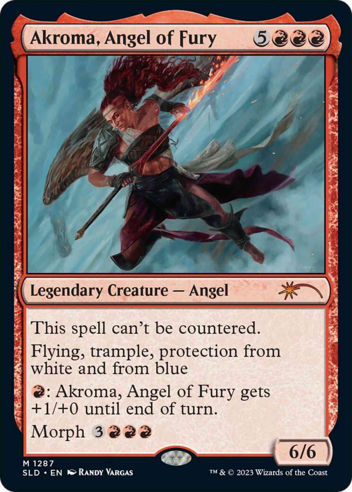 Akroma, Angel of Fury [1287] [Randy Vargas] [Secret Lair Drop] [Non-Foil]