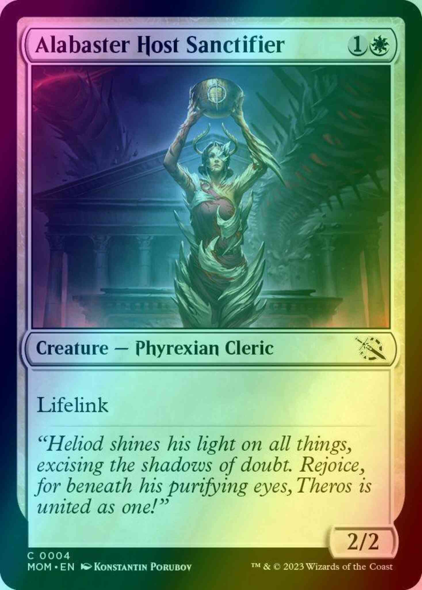 Alabaster Host Sanctifier [4] [March of the Machine] [Foil]