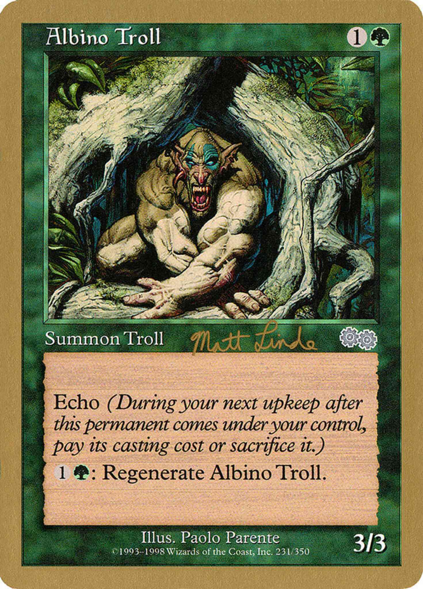 Albino Troll [ml231] [World Championship Decks 1999] [Non-Foil]