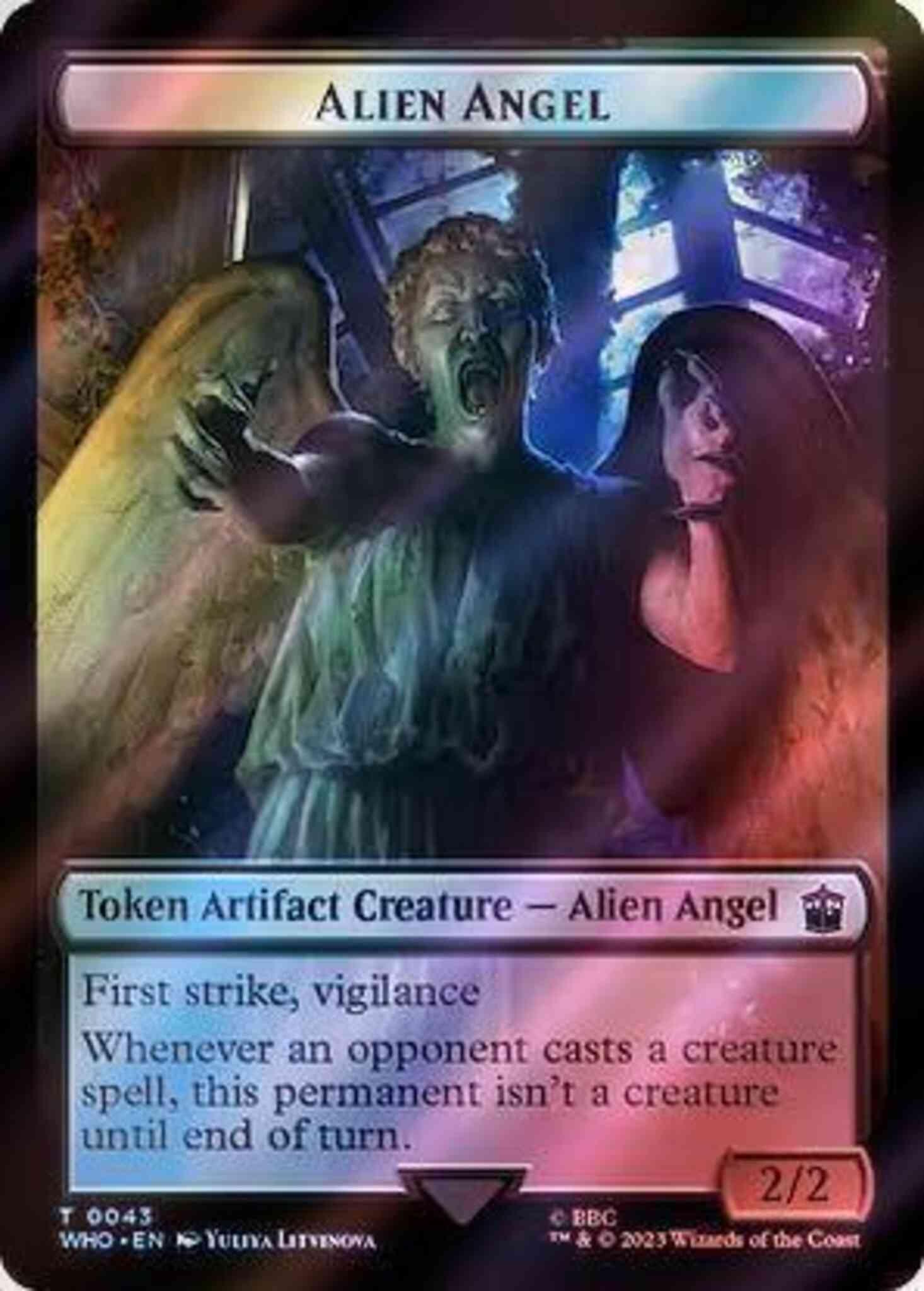 Alien Angel Token (43) // Alien Salamander Token (48) [Universes Beyond: Doctor Who: Tokens] [Surge Foil]