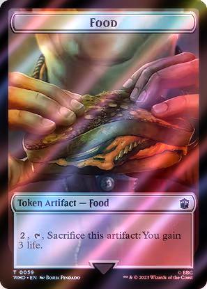 Alien Angel Token (43) // Food Token (59) [Universes Beyond: Doctor Who: Tokens] [Surge Foil] - Image 2