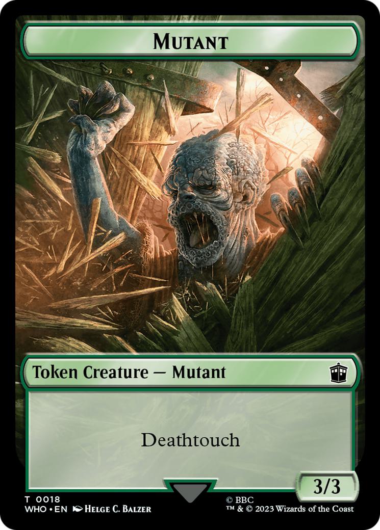 Alien Insect Token (19) // Mutant Token (18) [Universes Beyond: Doctor Who: Tokens] [Non-Foil] - Image 2