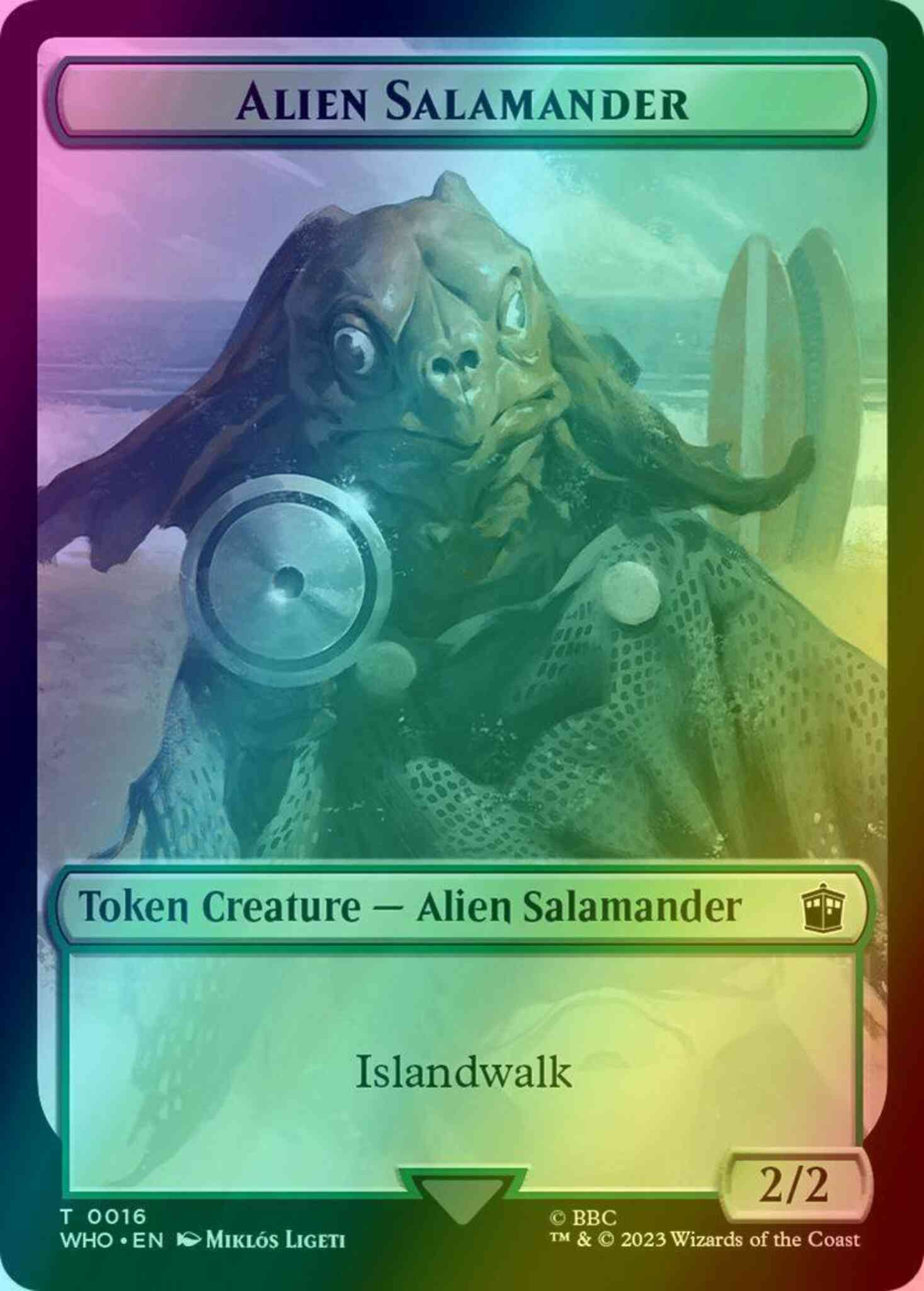 Alien Salamander Token (16) // Dalek Token (12) [Universes Beyond: Doctor Who: Tokens] [Foil]