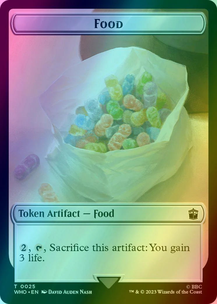 Alien Token (02) // Food Token (25) [Universes Beyond: Doctor Who: Tokens] [Foil] - Image 2