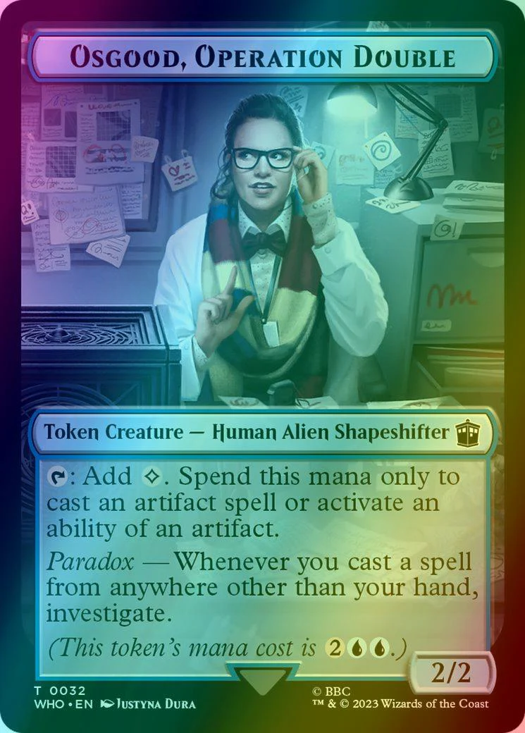 Alien Token (02) // Osgood, Operation Double Token (32) [Universes Beyond: Doctor Who: Tokens] [Foil] - Image 2