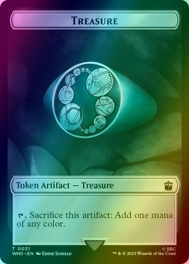 Alien Token (02) // Treasure Token (31) [Universes Beyond: Doctor Who: Tokens] [Foil] - Image 2