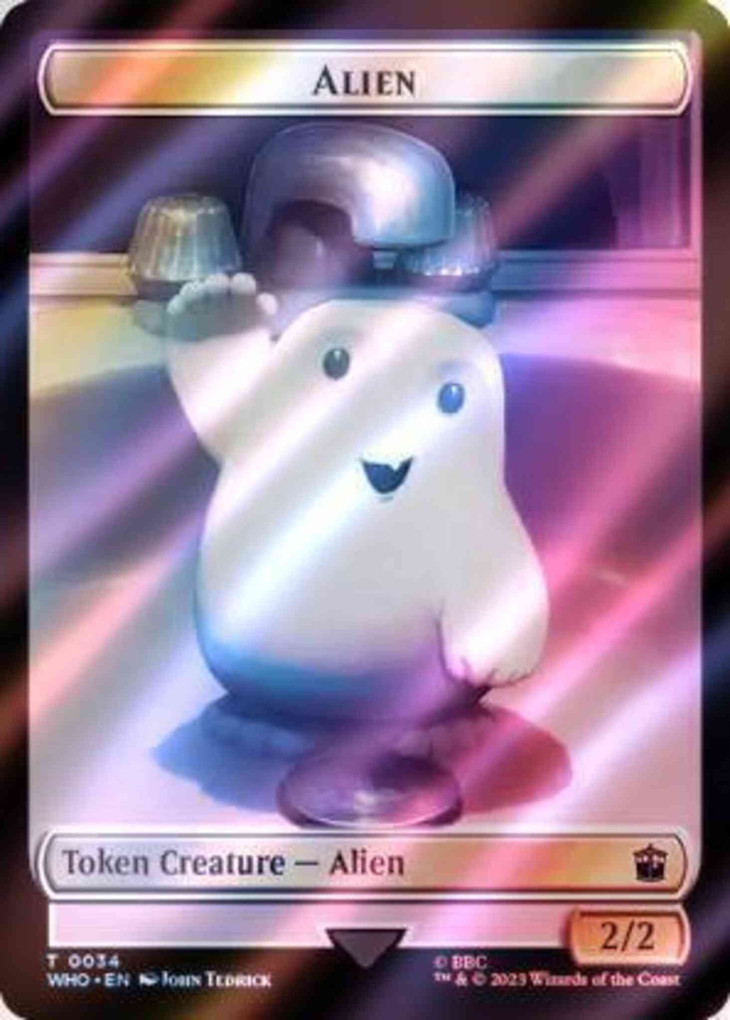 Alien Token (34) // Alien Warrior Token (46) [Universes Beyond: Doctor Who: Tokens] [Surge Foil]