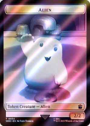 Alien Token (34) // Cyberman Token (56) [Universes Beyond: Doctor Who: Tokens] [Surge Foil]