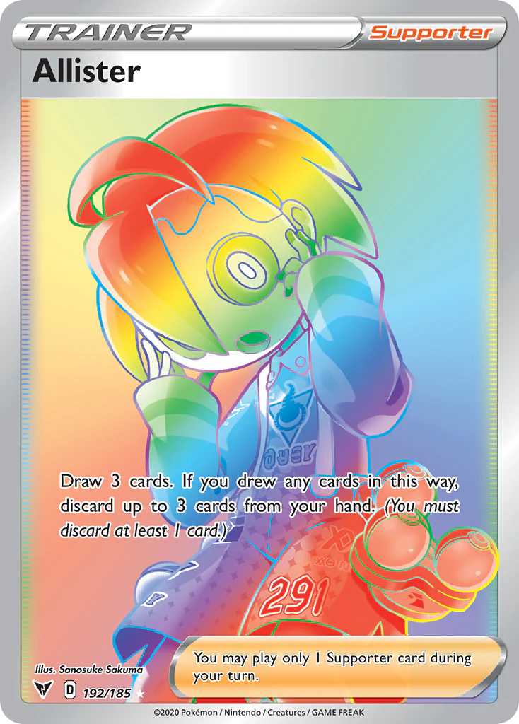 Allister - 192/185 - Rare Rainbow [swsh4-192] [Secret]