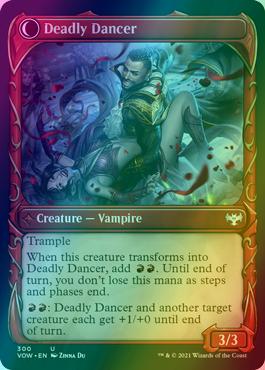 Alluring Suitor // Deadly Dancer [300] [Fang Frame Showcase] [Innistrad: Crimson Vow] [Foil] - Image 2