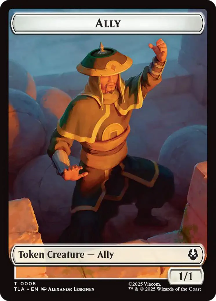 Ally Token (06) // Soldier Token (02) [TLA/TLE Set Symbol] [Avatar: The Last Airbender: Tokens] [Non-Foil]