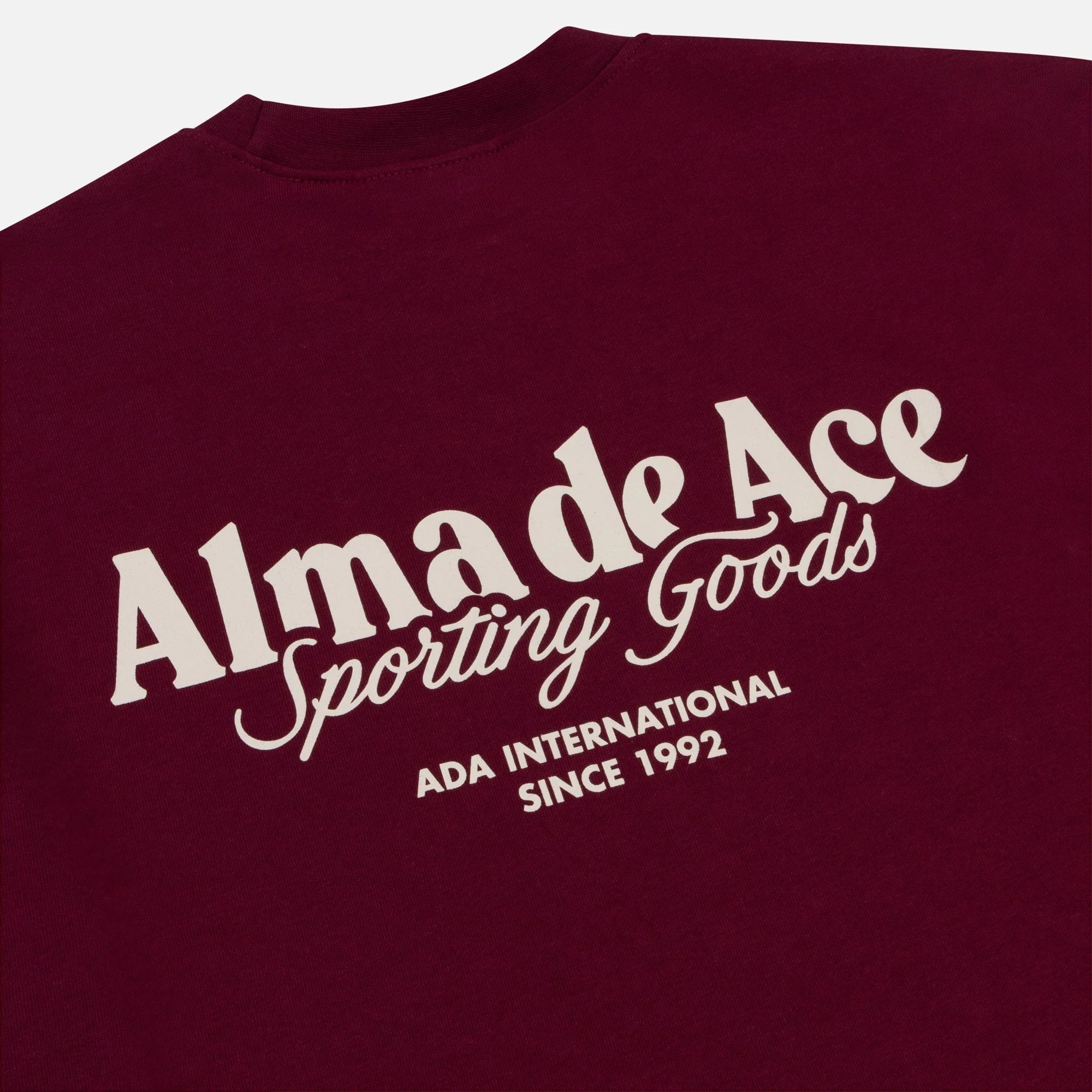 Alma De Ace Sporting Goods Burgundy T-Shirt - Image 6