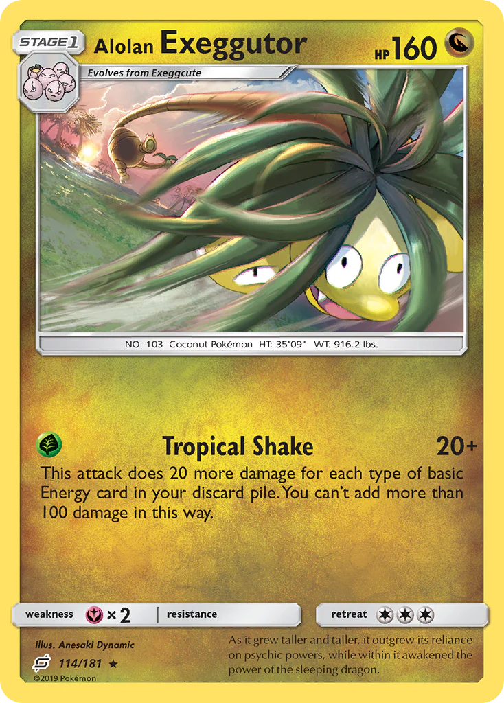 Alolan Exeggutor - 114/181 - Rare [sm9-114] [Non-Holo]