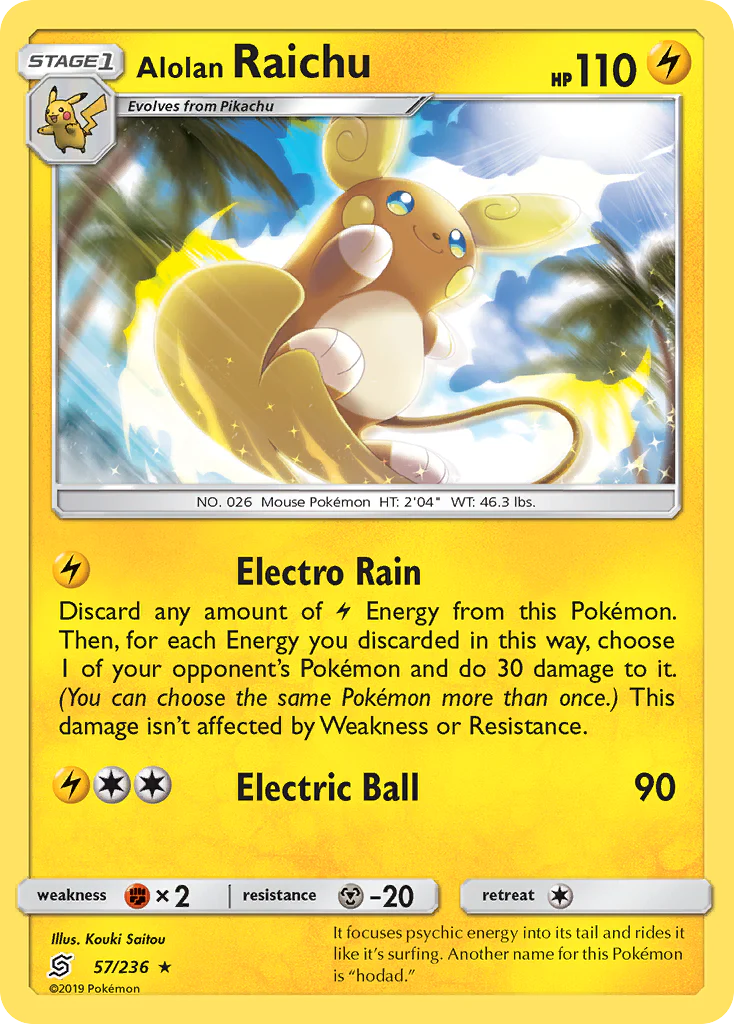 Alolan Raichu - 57/236 - Rare Holo [sm11-57] [Holo]