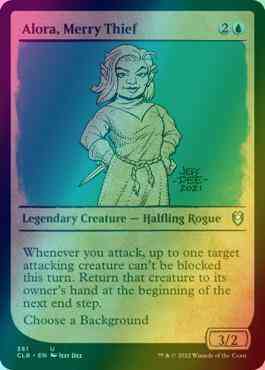 Alora, Merry Thief [381] [Rulebook Showcase] [Commander Legends: Battle for Baldur's Gate] [Foil]