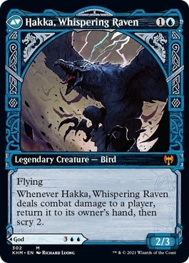 Alrund, God of the Cosmos // Hakka, Whispering Raven [302] [Showcase] [Kaldheim] [Non-Foil] - Image 2