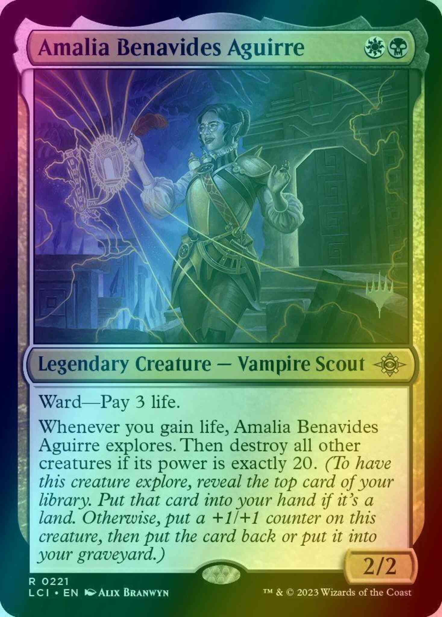 Amalia Benavides Aguirre [221p] [Promo Pack] [The Lost Caverns of Ixalan: Promos] [Foil]