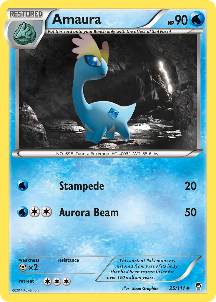 Amaura - 25/111 - Uncommon [xy3-25] [Non-Holo]