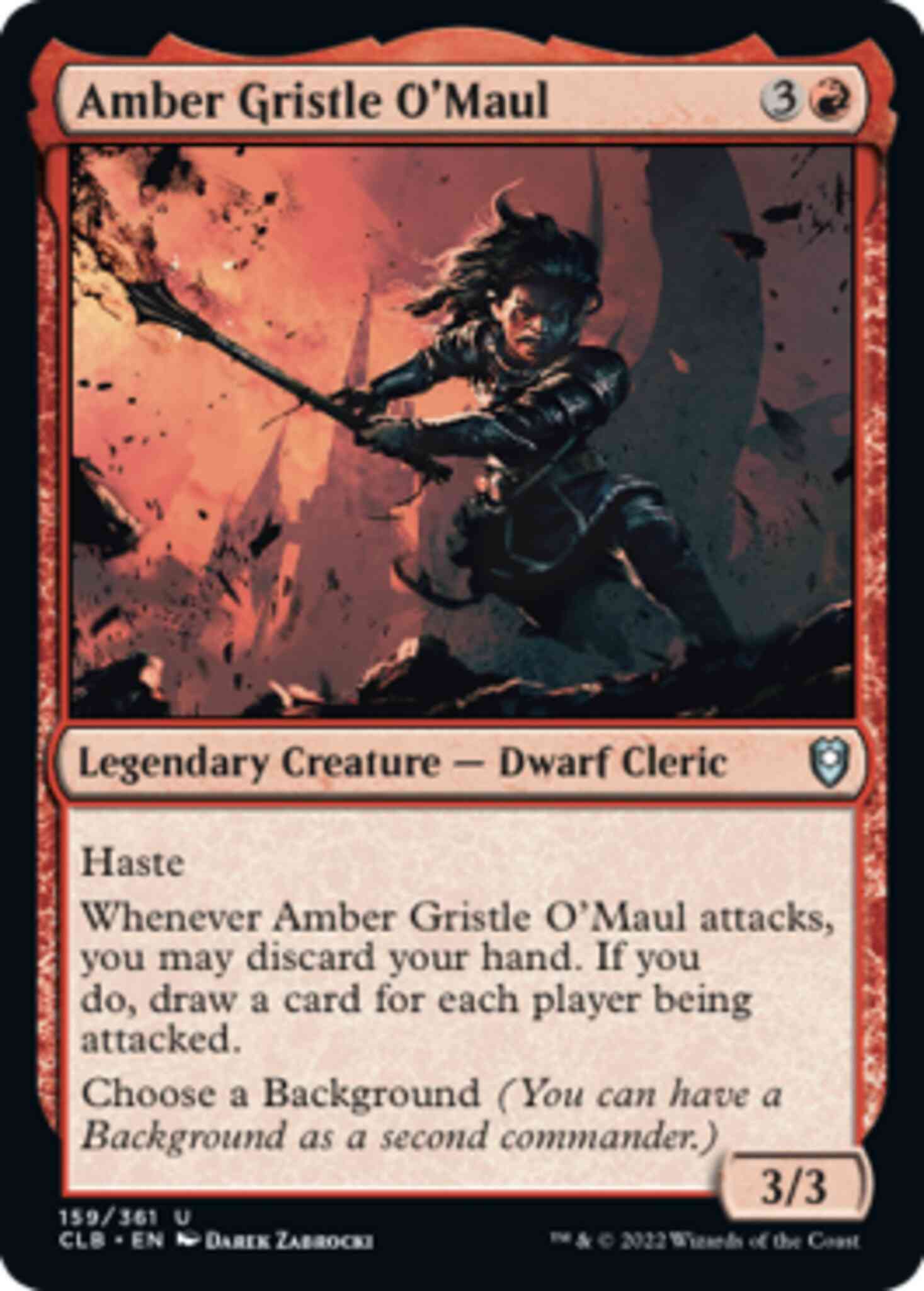 Amber Gristle O'Maul [159] [Commander Legends: Battle for Baldur's Gate] [Non-Foil]