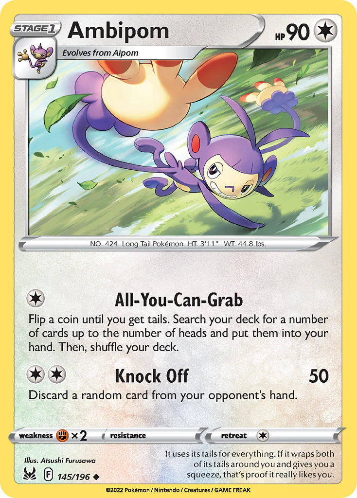 Ambipom - 145/196 - Uncommon [swsh11-145] [Non-Holo]
