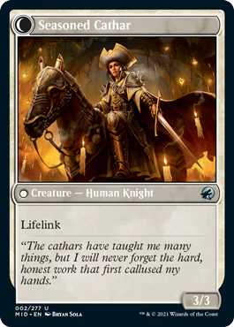 Ambitious Farmhand // Seasoned Cathar [2] [Innistrad: Midnight Hunt] [Non-Foil] - Image 2