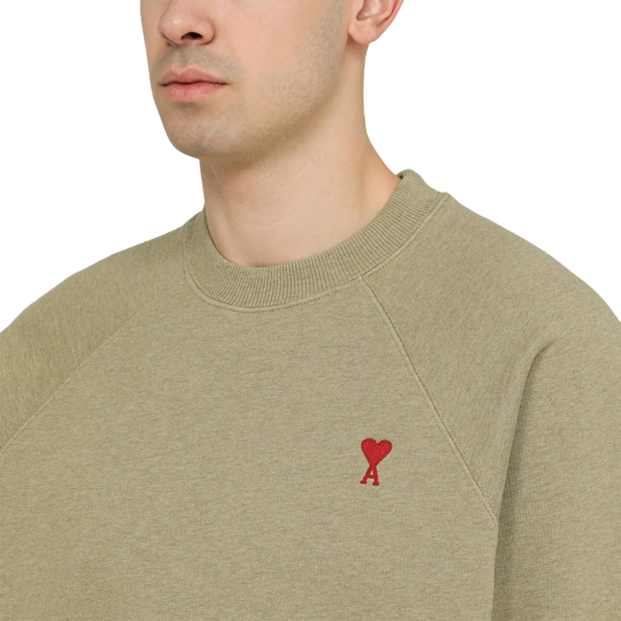 Ami Paris Ami De Coeur Green Sweatshirt - Image 4