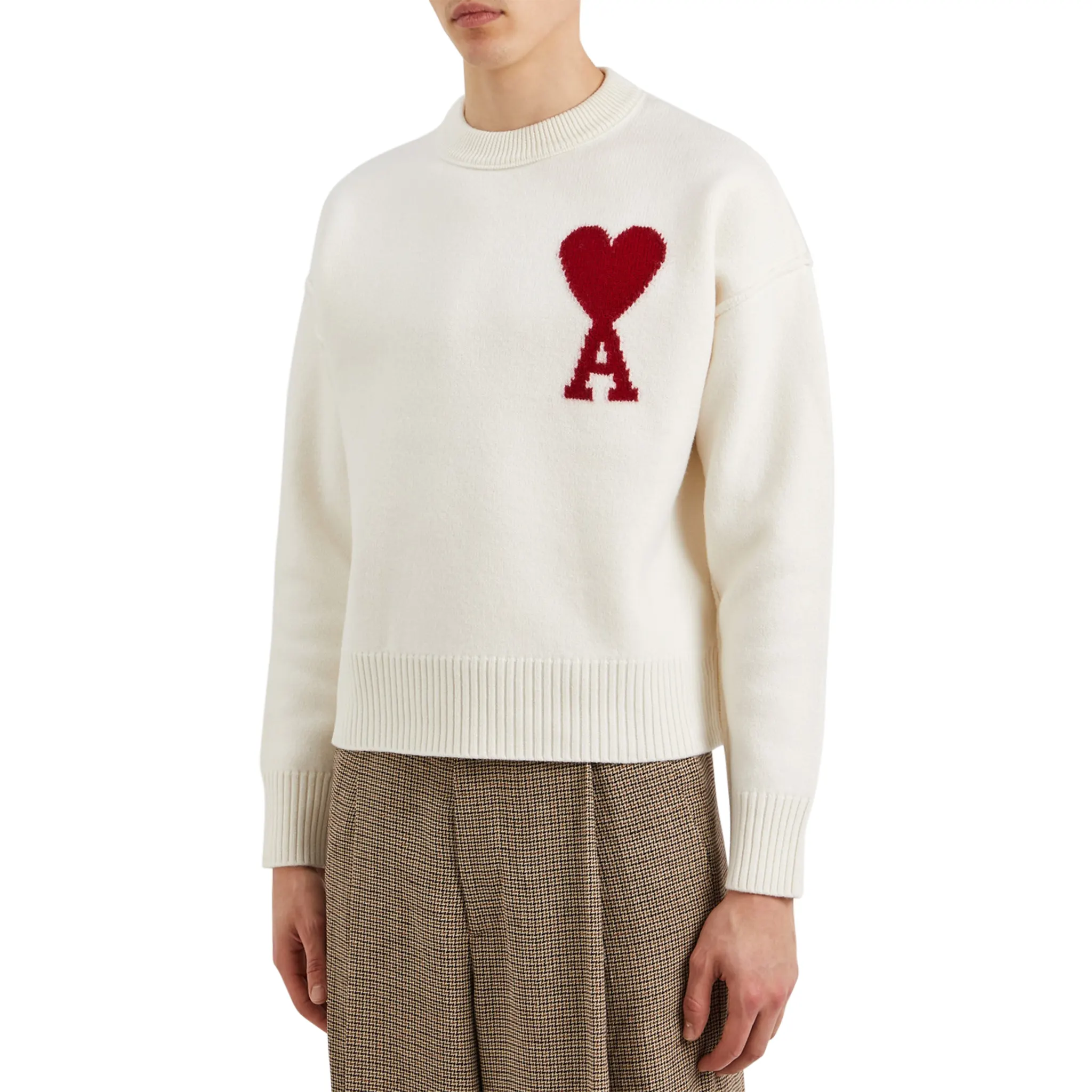 Ami Paris Ami De Coeur Tone On Tone Pale Pink Sweatshirt - Image 3