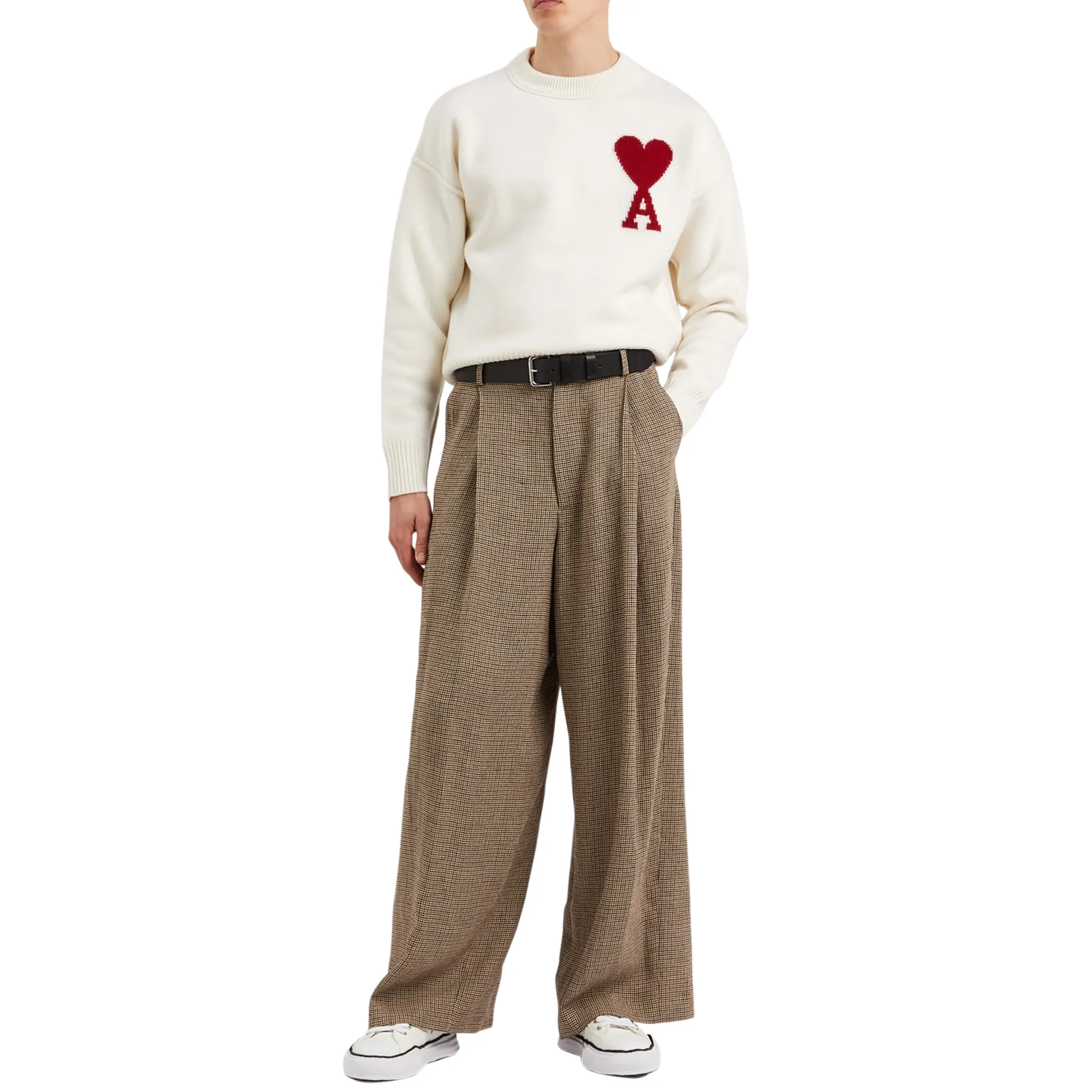 Ami Paris Ami De Coeur Tone On Tone Pale Pink Sweatshirt - Image 4