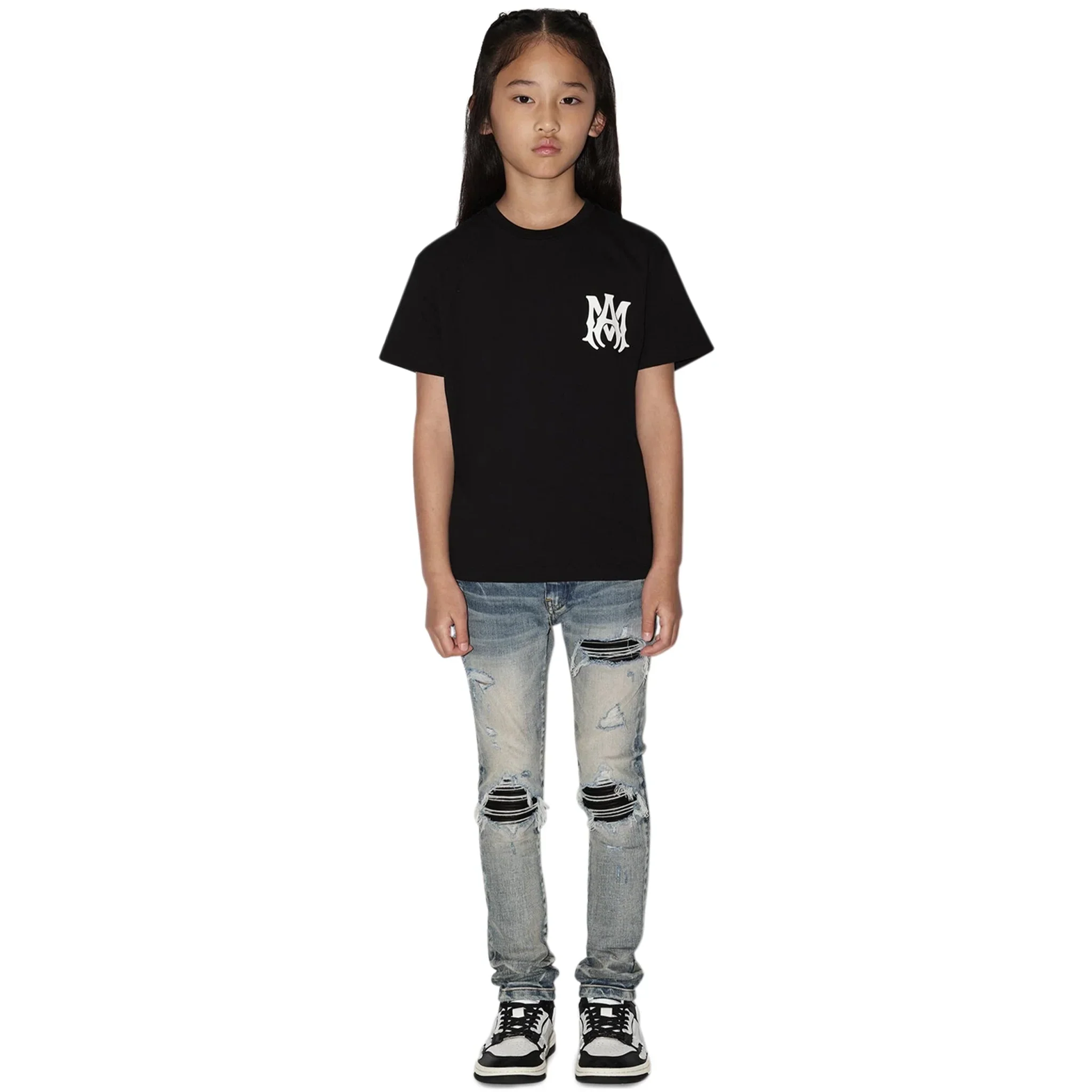 Amiri Kids MA Black T Shirt - Image 3