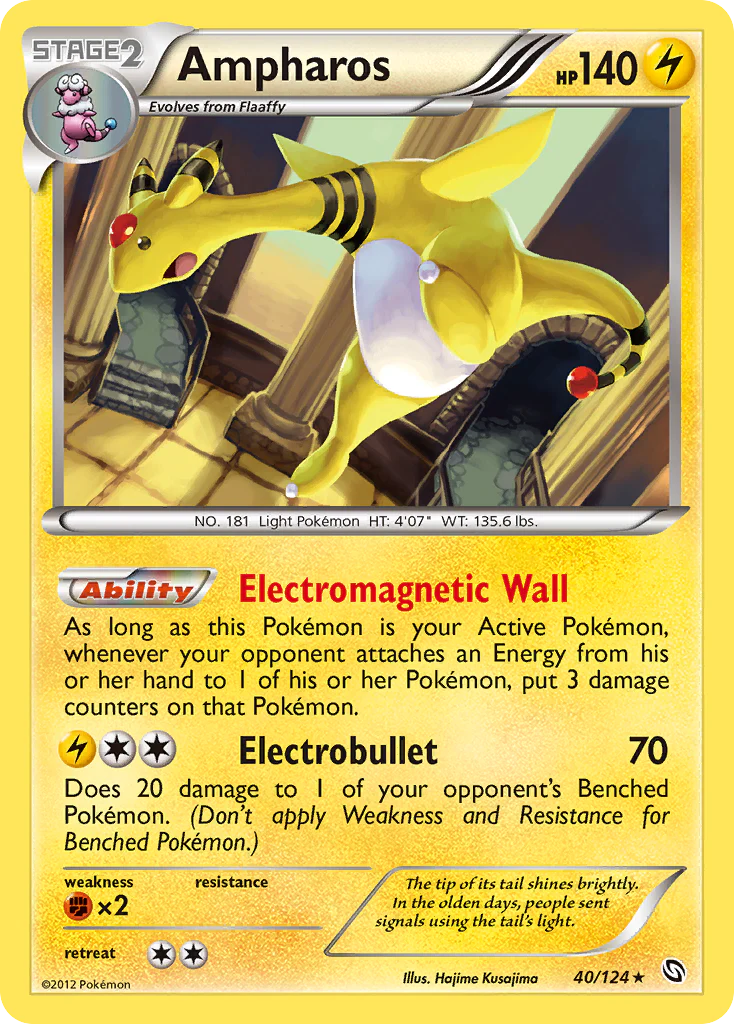 Ampharos - 40/124 - Rare Holo [bw6-40] [Holo]